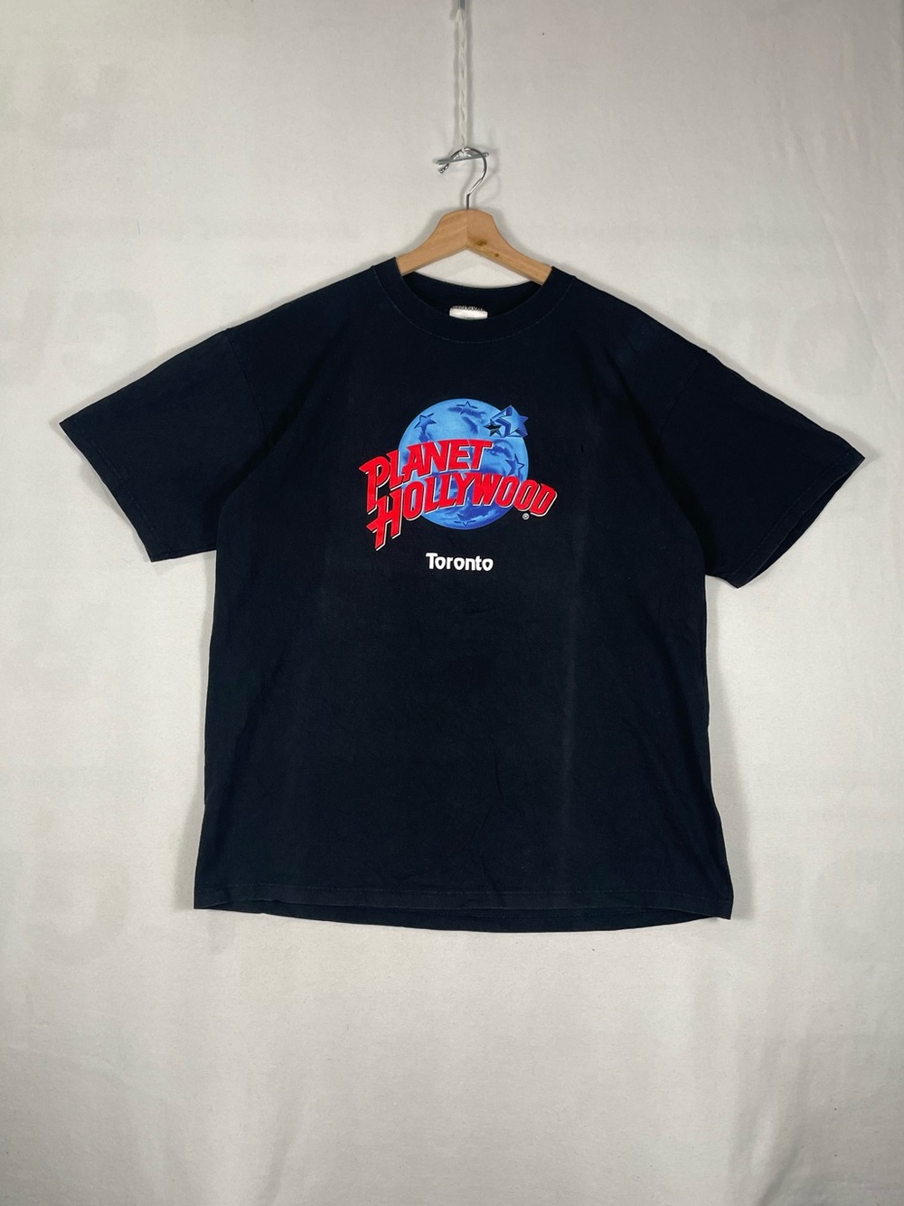 Vintage Planet Hollywood Toronto Made In USA Black T shirt Made In USA Sz L